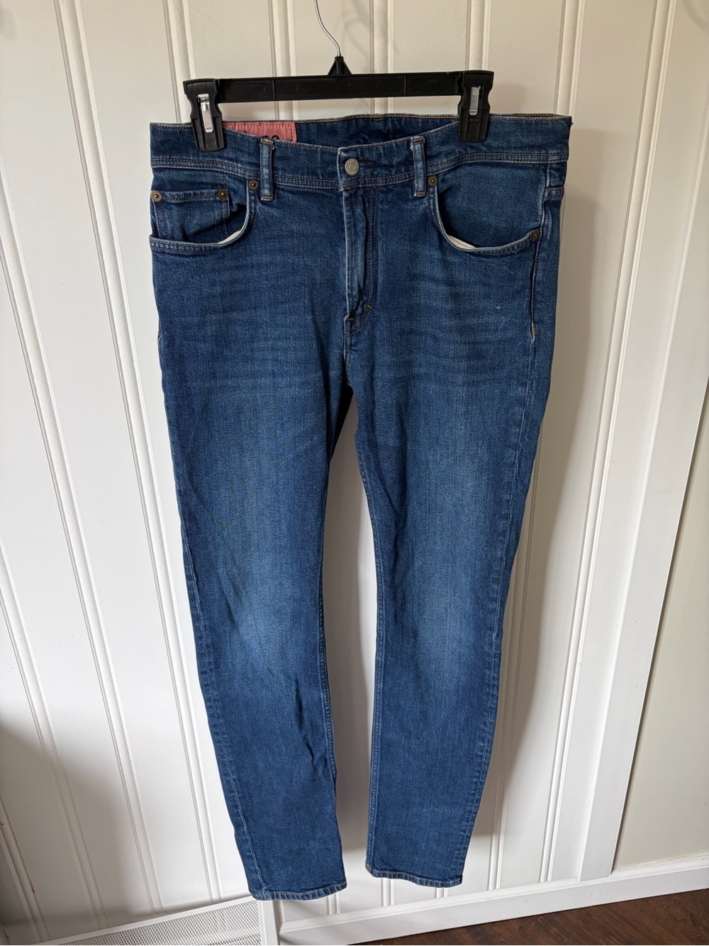 Acne Studios Blå Konst "North" Slim Jeans - Dark Blue Wash (Size 34x34)